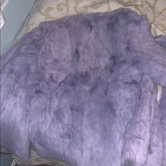 rabbit fur coat (purple) - Picture 1 of 6